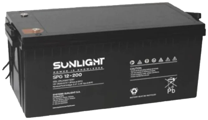 Batterie Solaire Gel SUNLIGHT 200Ah 12V UCG200-12