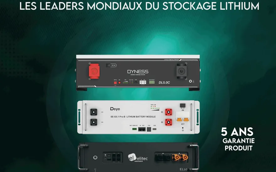 Batteries lithium LiFePO4 pour stockage solaire