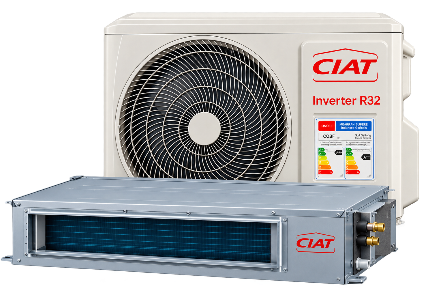 Ciat Climatiseur Gainable Inverter 12000 Btu/h R32